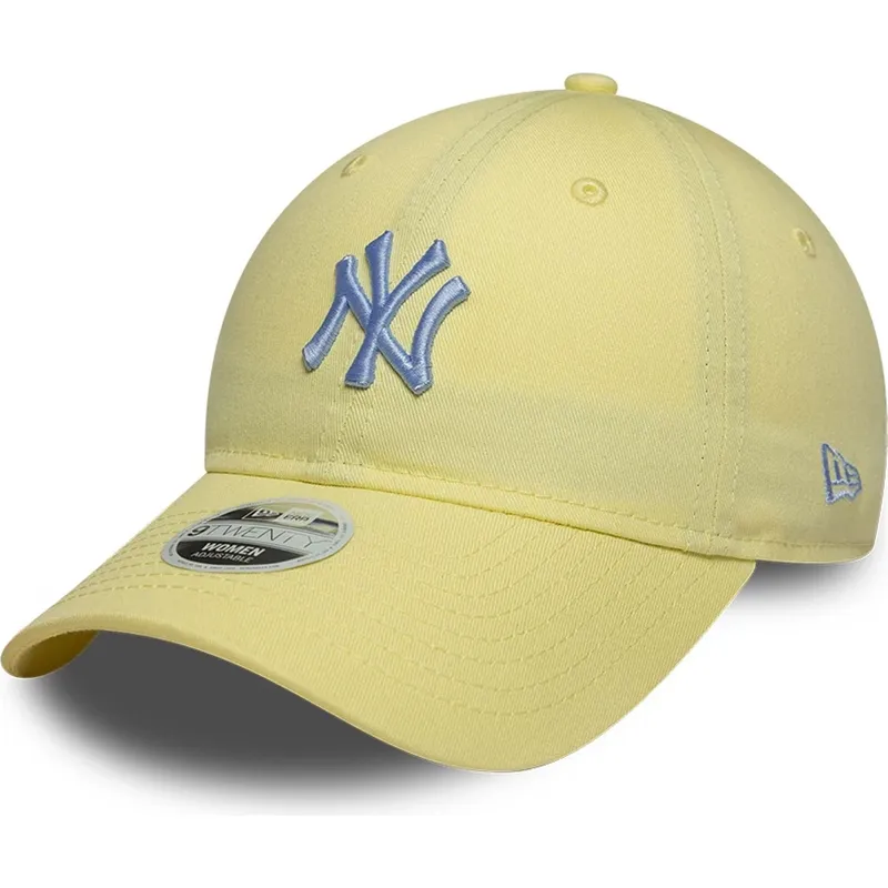 zolta-zakrzywiona-czapka-regulowana-damska-9twenty-league-essential-midi-new-york-yankees-mlb-new-era