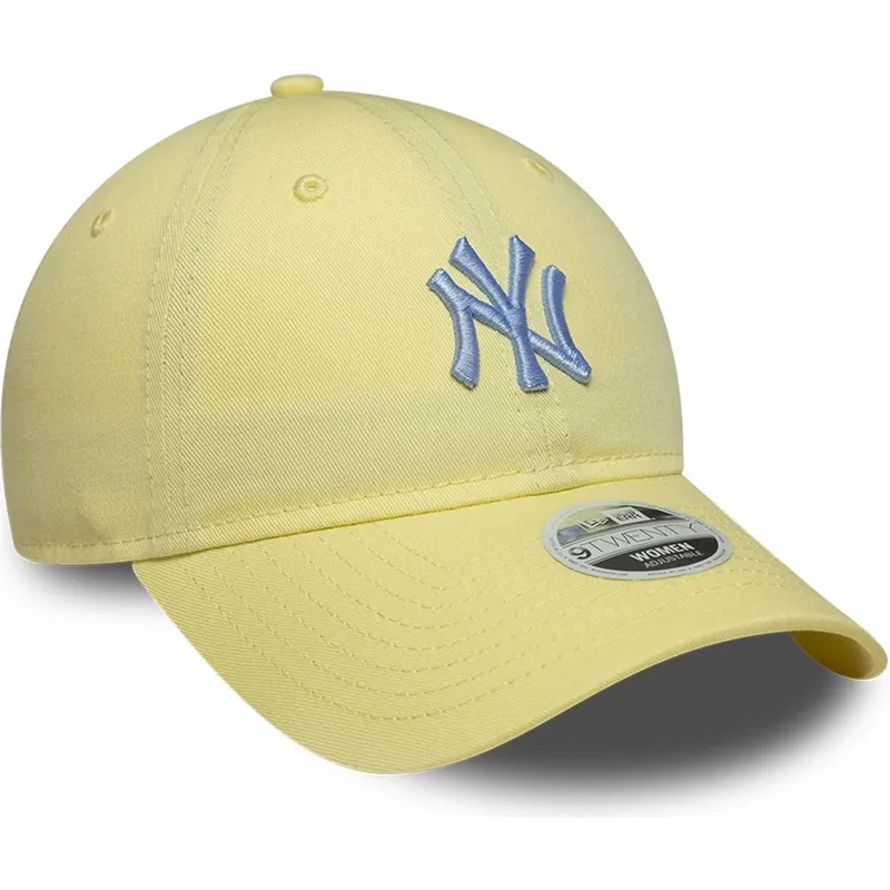 zolta-zakrzywiona-czapka-regulowana-damska-9twenty-league-essential-midi-new-york-yankees-mlb-new-era