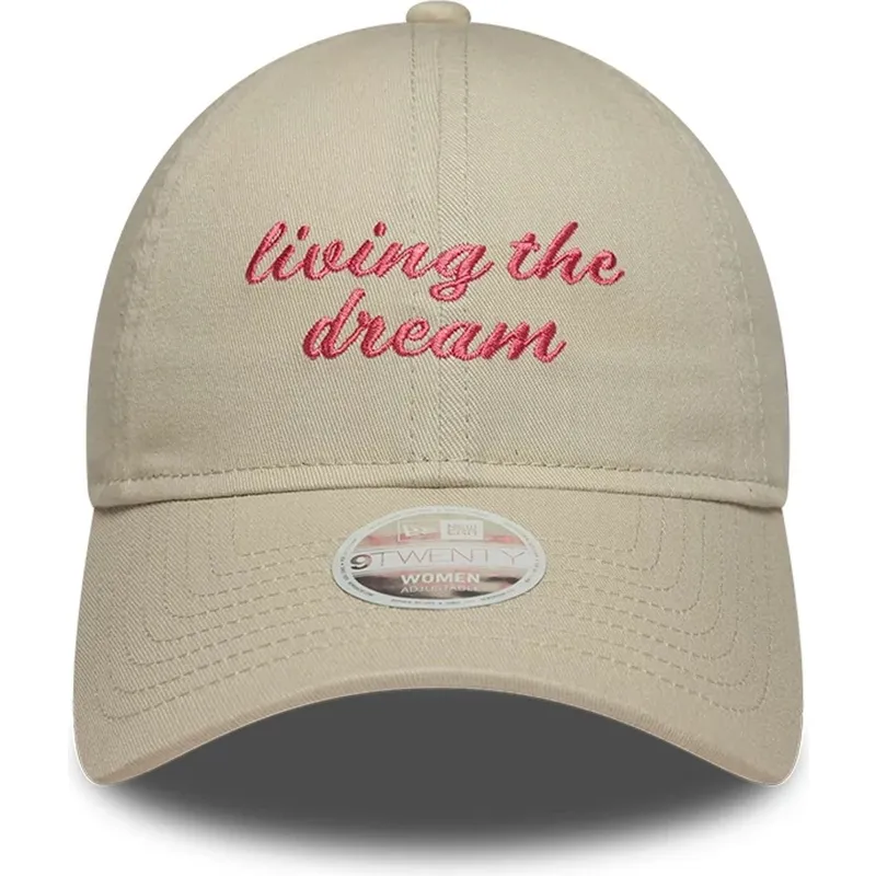 kepure-islenkta-smelio-reguliuojamas-9twenty-living-the-dream-slogan-new-era
