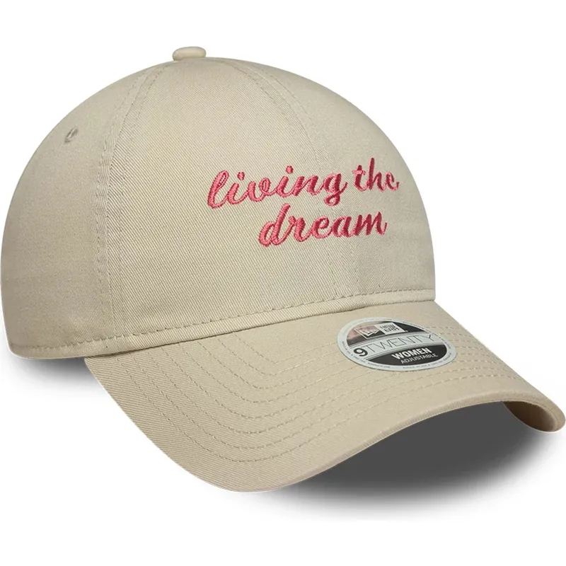 kepure-islenkta-smelio-reguliuojamas-9twenty-living-the-dream-slogan-new-era