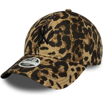 Kepurė išlenkta leopardinis reguliuojamas 9TWENTY Leopard New York Yankees MLB New Era