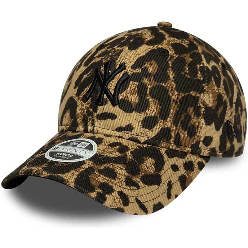 kepure-islenkta-leopardinis-reguliuojama-juostele-9twenty-leopard-new-york-yankees-mlb-new-era