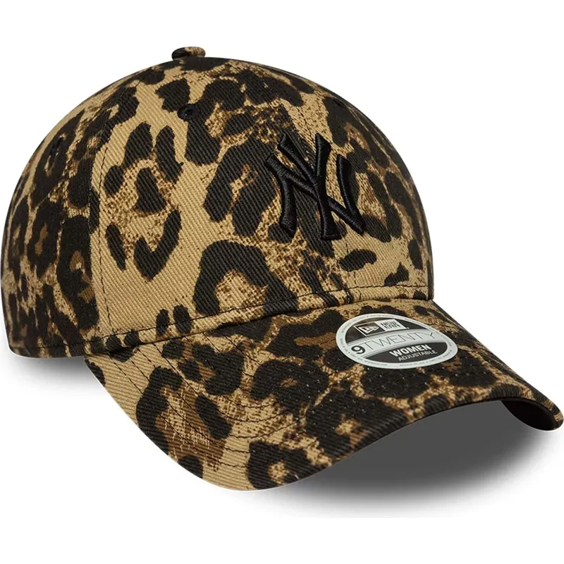 czapka-z-zakrzywionym-daszkiem-w-panterke-regulowana-z-czarnym-logo-dla-kobiet-9twenty-leopard-new-york-yankees-mlb-new-era