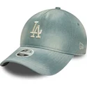 cap-islenkta-blue-adjustable-strap-9twenty-a-frame-denim-los-angeles-dodgers-mlb-new-era
