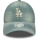 kepure-islenkta-melyna-reguliuojama-juostele-9twenty-a-frame-denim-los-angeles-dodgers-mlb-new-era