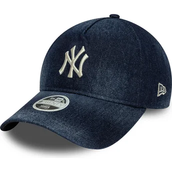 Cap išlenkta navy blue adjustable strap 9TWENTY A Frame Denim New York Yankees MLB New Era
