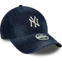 cap-islenkta-navy-blue-adjustable-strap-9twenty-a-frame-denim-new-york-yankees-mlb-new-era
