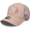 new-era-women-9forty-a-frame-floral-new-york-yankees-mlb-pink-trucker-hat