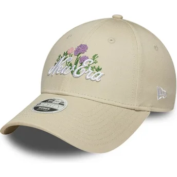 Cap išlenkta beige adjustable strap 9FORTY New Era