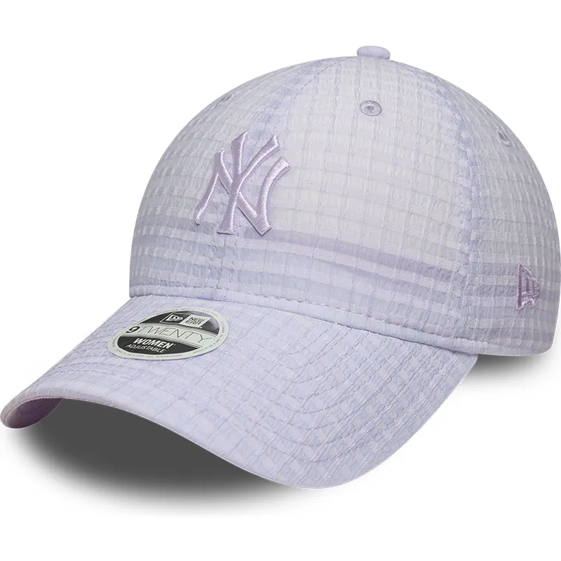 fioletowa-regulowana-czapka-z-zakrzywionym-daszkiem-z-fioletowym-logo-dla-kobiet-9twenty-seersucker-new-york-yankees-mlb-new-era