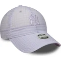 kepure-islenkta-violetine-reguliuojamas-9twenty-seersucker-new-york-yankees-mlb-new-era