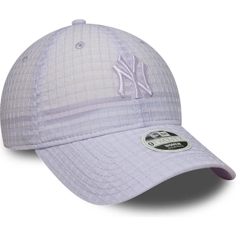 fioletowa-regulowana-czapka-z-zakrzywionym-daszkiem-z-fioletowym-logo-dla-kobiet-9twenty-seersucker-new-york-yankees-mlb-new-era
