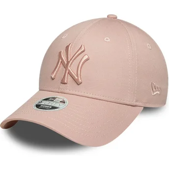 Kepurė išlenkta rožinė reguliuojamas 9FORTY League Essential New York Yankees MLB New Era