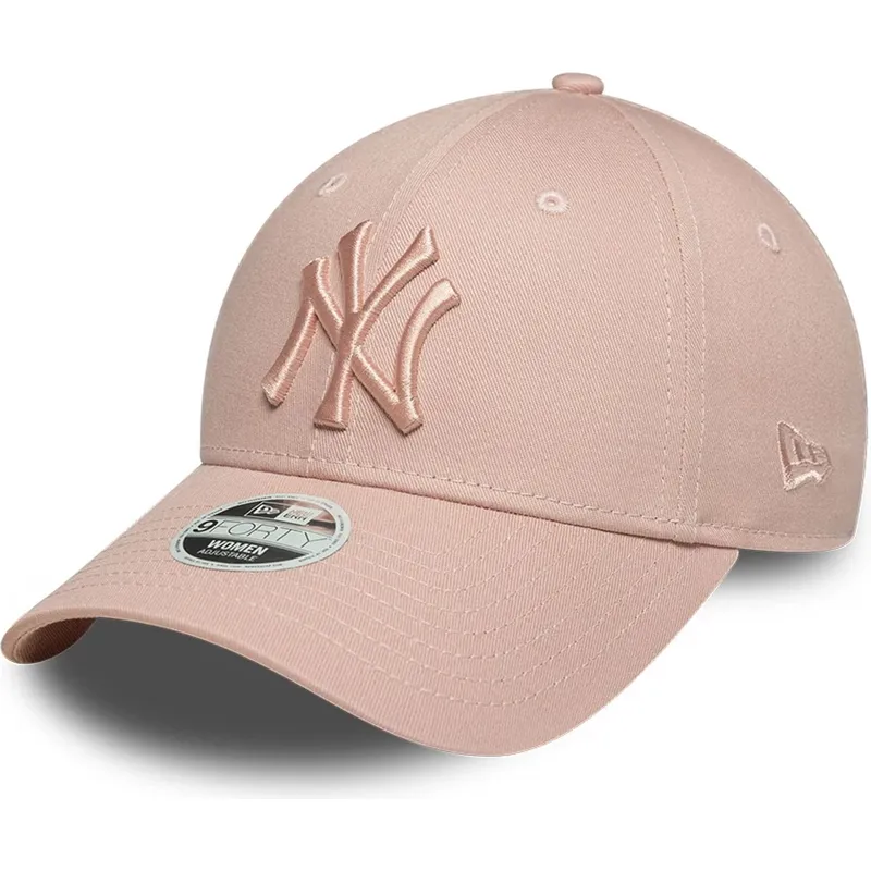 rozowa-regulowana-czapka-z-zakrzywionym-daszkiem-z-rozowym-logo-dla-kobiet-9forty-league-essential-new-york-yankees-mlb-new-era