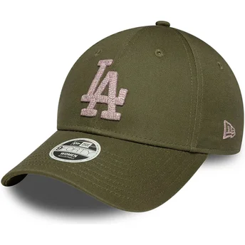 Kepurė išlenkta žalia reguliuojama juostelė 9FORTY Metallic Los Angeles Dodgers MLB New Era
