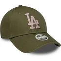 kepure-islenkta-zalia-reguliuojama-juostele-9forty-metallic-los-angeles-dodgers-mlb-new-era