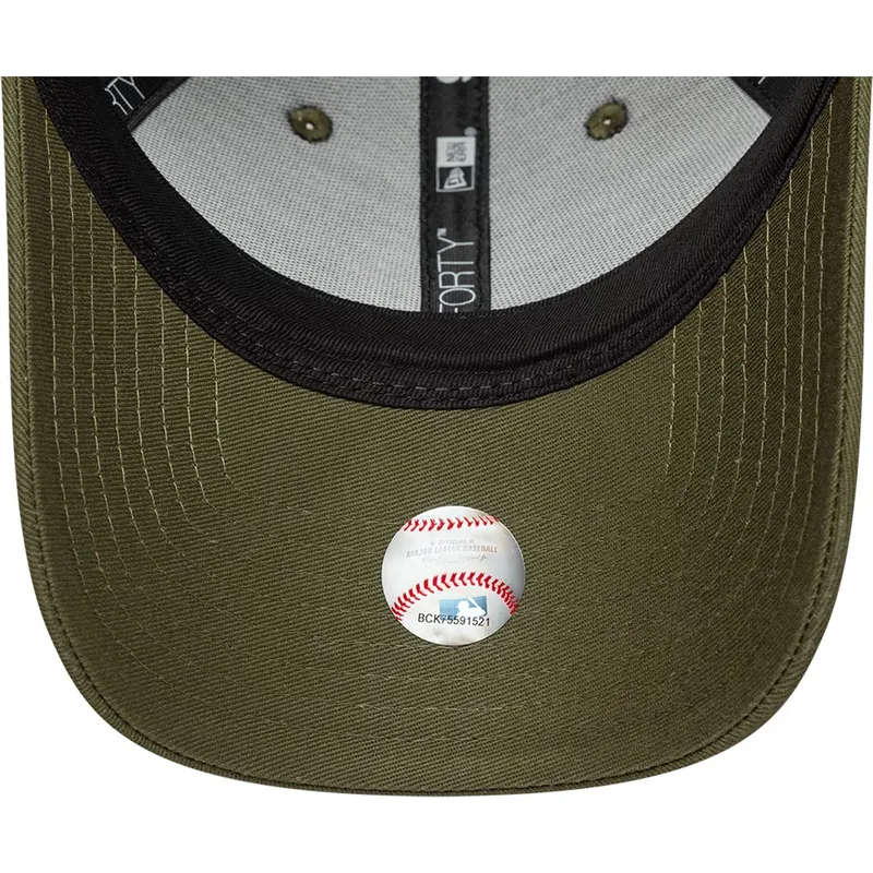 zielona-regulowana-czapka-z-zakrzywionym-daszkiem-dla-kobiet-9forty-metallic-los-angeles-dodgers-mlb-new-era