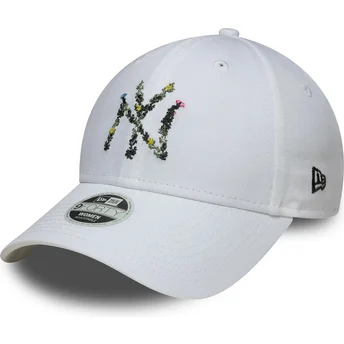 Cap išlenkta white adjustable strap 9FORTY Floral Infill New York Yankees MLB New Era