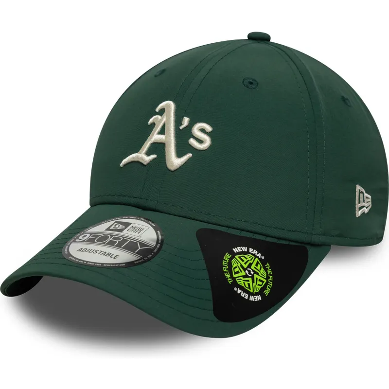 cap-islenkta-green-adjustable-strap-9forty-recycled-midi-oakland-athletics-mlb-new-era