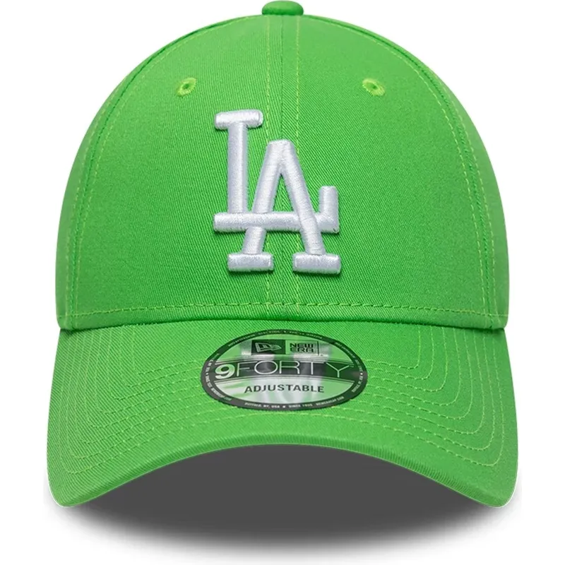 cap-islenkta-green-adjustable-strap-claro-9forty-league-essential-los-angeles-dodgers-mlb-new-era