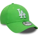 cap-islenkta-green-adjustable-strap-claro-9forty-league-essential-los-angeles-dodgers-mlb-new-era