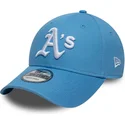 cap-islenkta-blue-adjustable-strap-claro-9forty-league-essential-oakland-athletics-mlb-new-era