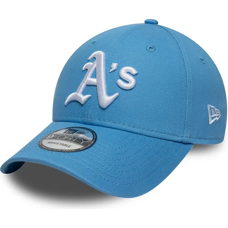 kepure-islenkta-melyna-reguliuojamas-9forty-league-essential-oakland-athletics-mlb-new-era