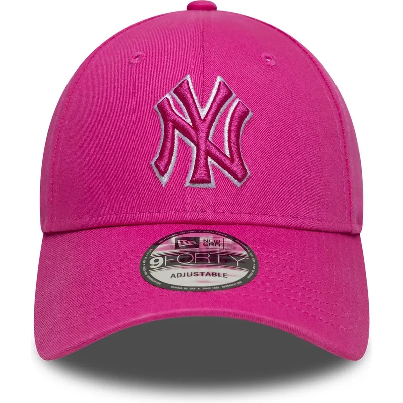 cap-islenkta-pink-adjustable-strap-9forty-team-outline-new-york-yankees-mlb-new-era
