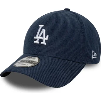 Cap išlenkta navy blue adjustable strap 9FORTY Soft Cord Los Angeles Dodgers MLB New Era