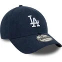 kepure-islenkta-tamsiai-melyna-reguliuojama-juostele-9forty-soft-cord-los-angeles-dodgers-mlb-new-era