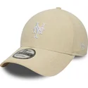 new-era-curved-brim-9forty-soft-cord-new-york-mets-mlb-beige-adjustable-cap