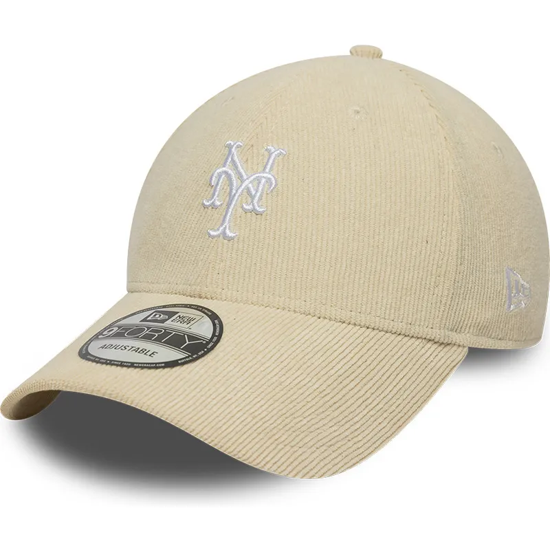 bezowa-regulowana-czapka-z-daszkiem-9forty-soft-cord-new-york-mets-mlb-new-era