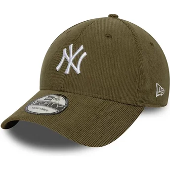 Zielona regulowana czapka z daszkiem 9FORTY Soft Cord New York Yankees MLB New Era