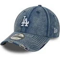 kepure-islenkta-melyna-reguliuojamas-9forty-acid-wash-denim-los-angeles-dodgers-mlb-new-era
