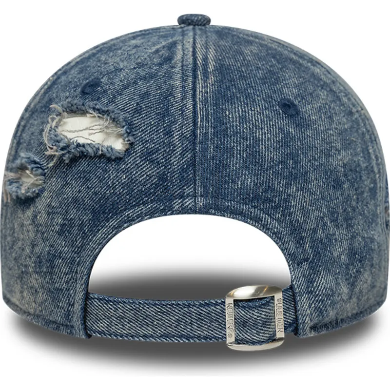 niebieska-regulowana-czapka-z-zakrzywionym-daszkiem-9forty-acid-wash-denim-los-angeles-dodgers-mlb-new-era