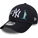 kepure-islenkta-tamsiai-melyna-reguliuojamas-9forty-city-icon-new-york-yankees-mlb-new-era