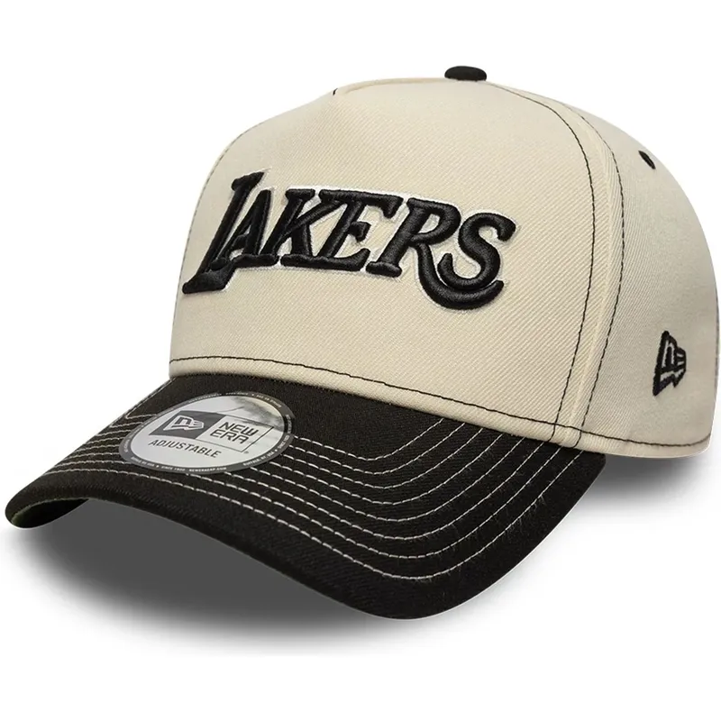 czapka-z-daszkiem-bezowo-czarna-snapback-e-frame-city-icon-los-angeles-lakers-nba-new-era