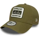 zielona-czapka-z-daszkiem-snapback-e-frame-patch-linen-new-era