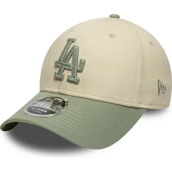 Cap išlenkta beige snapback 9FORTY M-Crown Side Script Los Angeles Dodgers MLB New Era