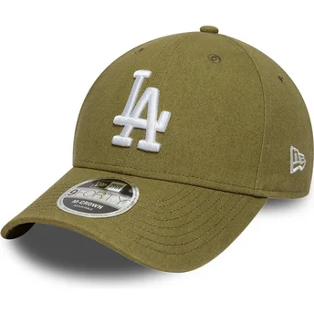 Zielona czapka z zakrzywionym daszkiem snapback 9FORTY M-Crown Linen Los Angeles Dodgers MLB New Era
