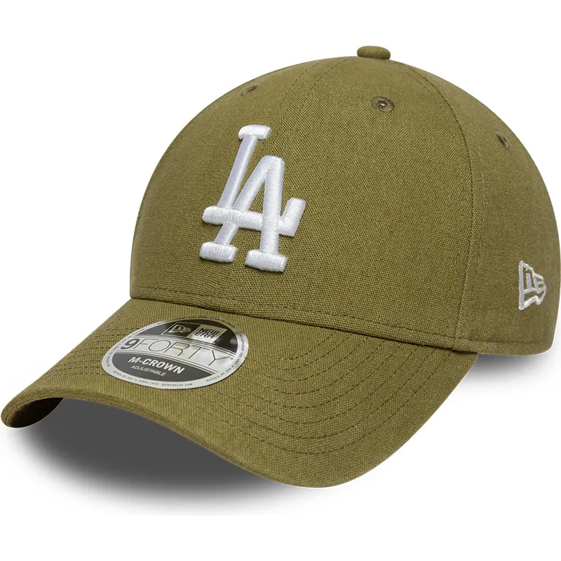 cap-islenkta-green-snapback-9forty-m-crown-linen-los-angeles-dodgers-mlb-new-era