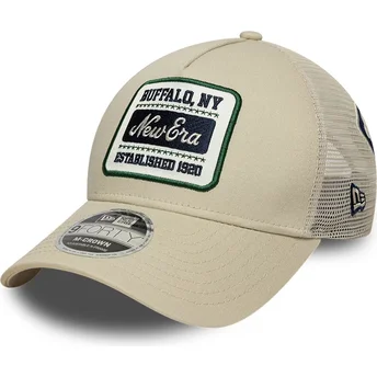 Cap išlenkta beige snapback 9FORTY M-Crown New Era
