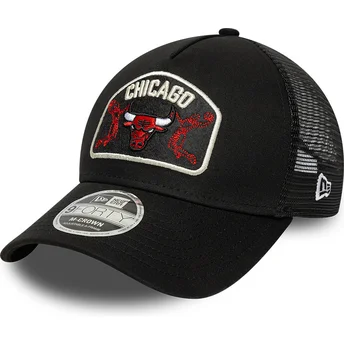 Kepurė išlenkta vilkikas juoda snapback 9FORTY M-Crown A Frame Chicago Bulls NBA New Era