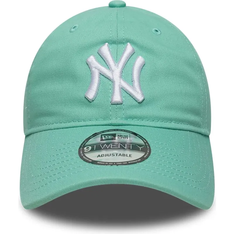zielona-jasna-czapka-z-daszkiem-regulowana-9twenty-league-essential-new-york-yankees-mlb-new-era