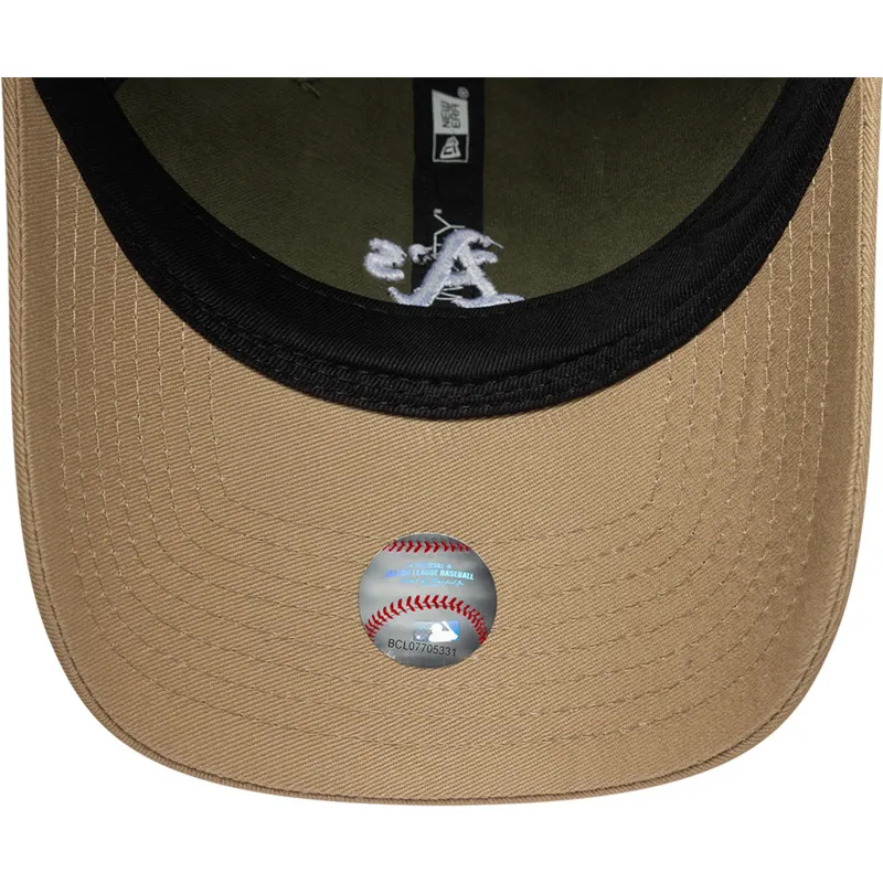 kepure-islenkta-ivairiaspalvis-reguliuojama-juostele-9twenty-mini-washed-contrast-oakland-athletics-mlb-new-era