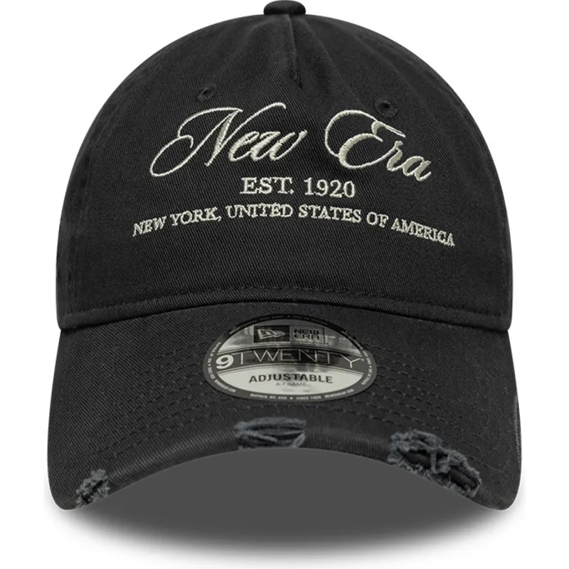 czapka-z-zakrzywionym-daszkiem-czarna-regulowana-9twenty-wash-distress-a-frame-new-era
