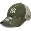 czapka-trucker-zielona-regulowana-9twenty-cotton-canv-new-york-yankees-mlb-new-era