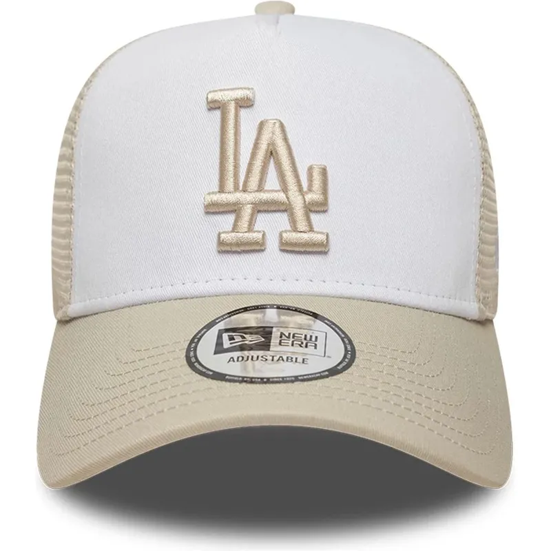 cap-islenkta-beige-snapback-a-frame-league-essential-los-angeles-dodgers-mlb-new-era