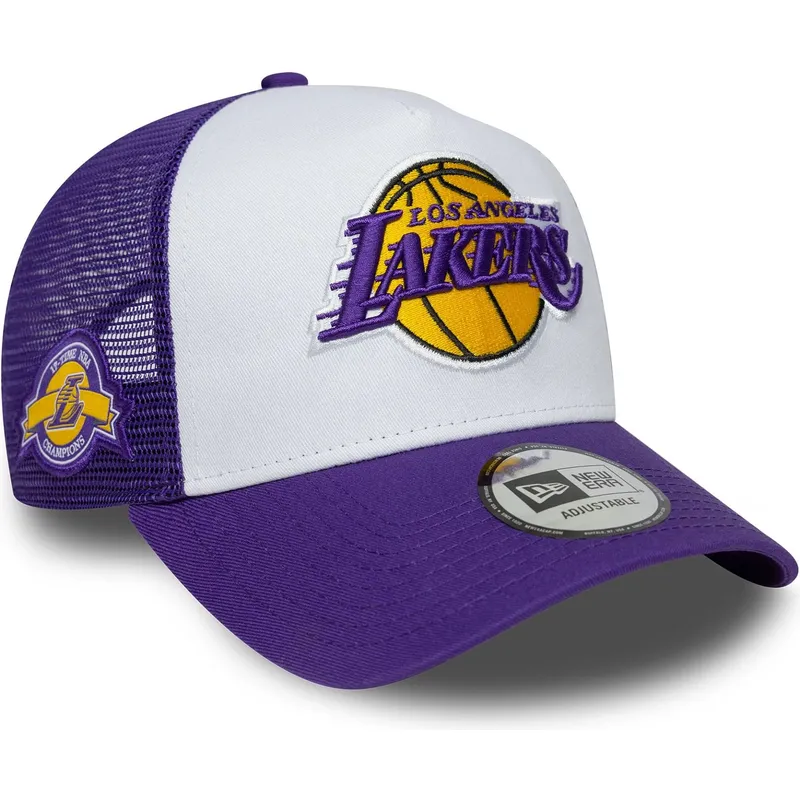 kepure-islenkta-violetine-snapback-a-frame-side-patch-los-angeles-lakers-nba-new-era