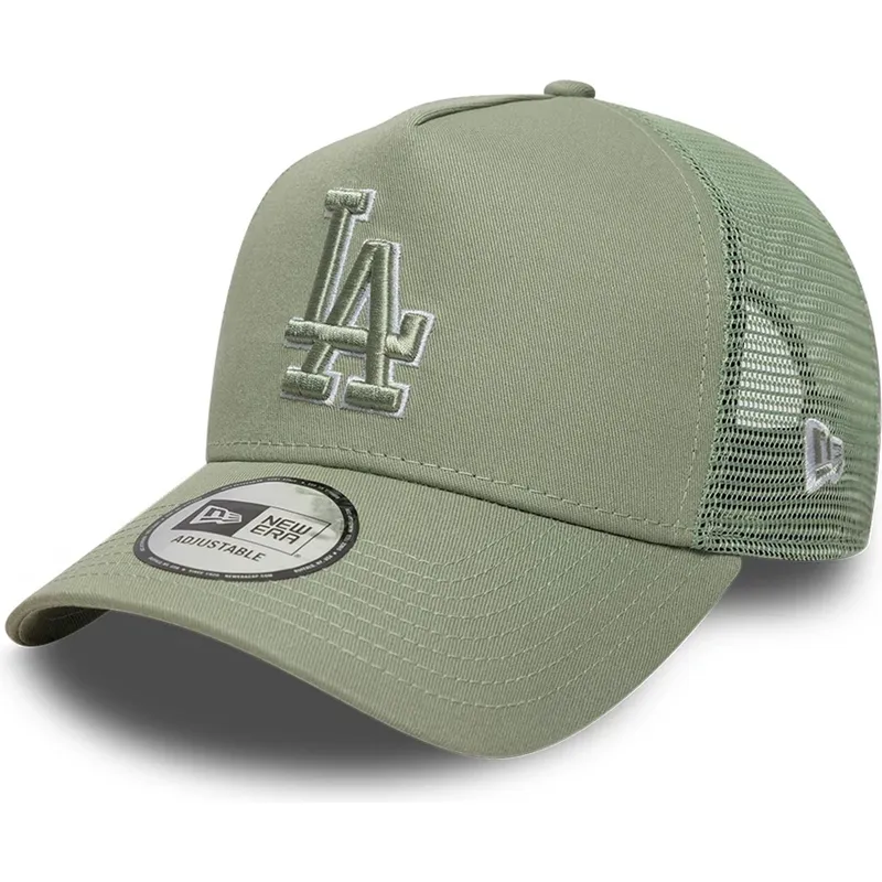 czapka-trucker-zielona-z-zielonym-logo-a-frame-outline-los-angeles-dodgers-mlb-new-era